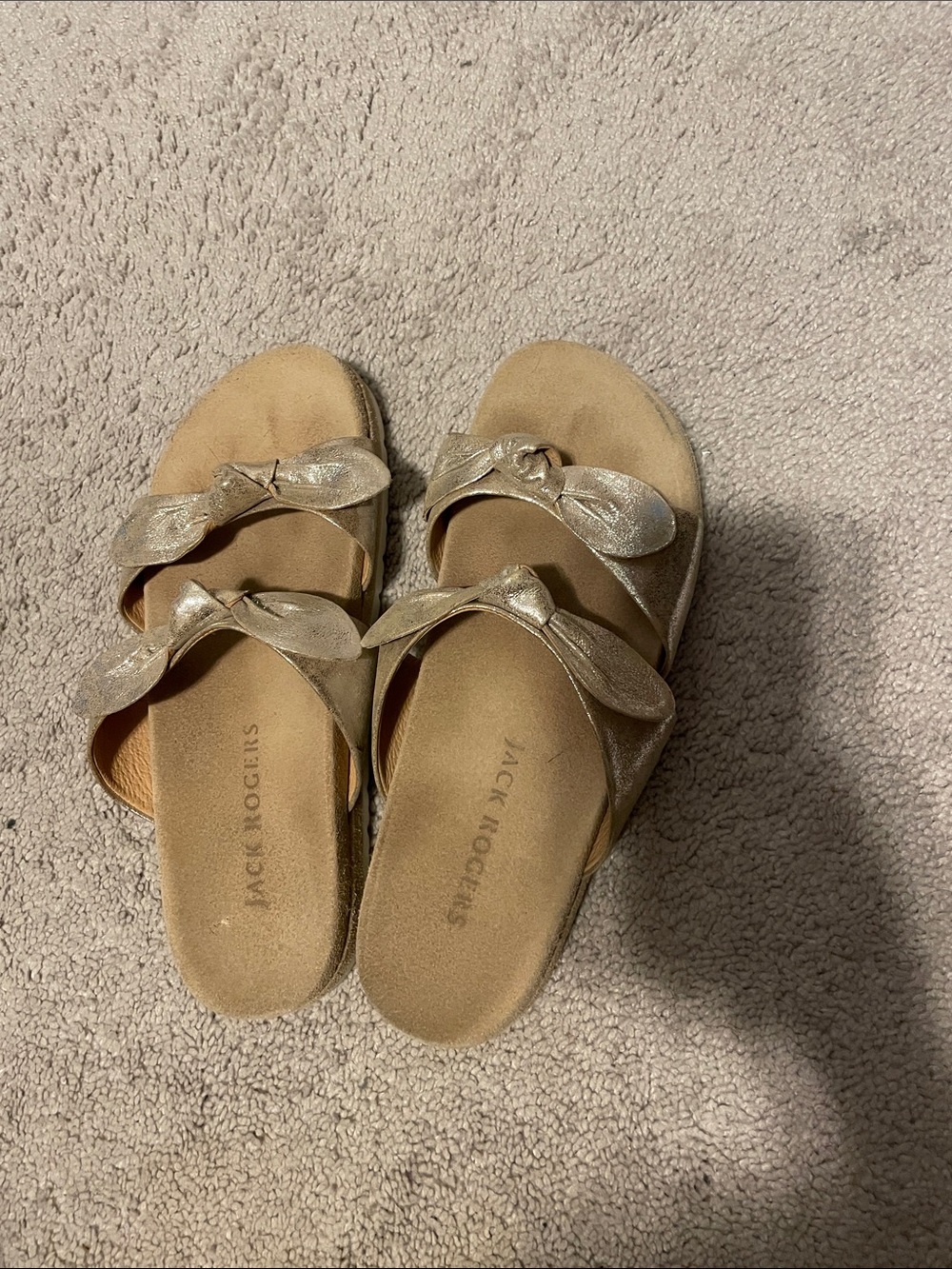 Jack Rogers Women's Metallic comfort Sandals size 9